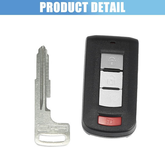 Techstar Autoschlüssel Schutzhülle 3 Tasten Kompatibel Mitsubishi Outlander 2010–2018 Lancer 2008–2016
