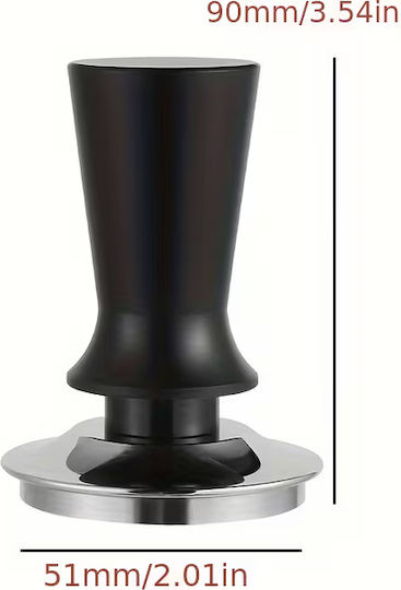 4bars T101 Dynamometric Tamper with Flat Surface 51mm in Black Color