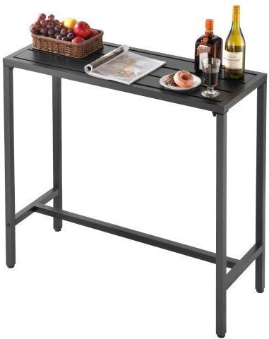 Outdoor Bar Free Standing Metal Table Bronze 100x37.5xcm