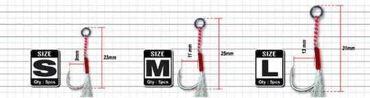 Ninja Micro Assist Fishing Hook Nj7091 Small
