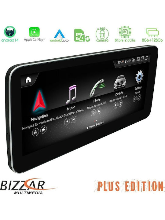 Bizzar Car Audio System for Mercedes-Benz GLC / C Class 2014-2021 (Bluetooth/USB/AUX/WiFi/GPS/Apple-Carplay/Android-Auto/CD) with Touch Screen 12.3"