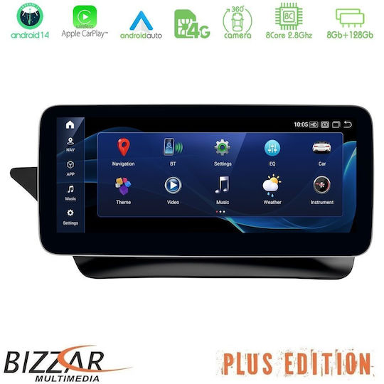 Bizzar Auto-Audiosystem für Mercedes-Benz C Klasse 2007-2011 (Bluetooth/USB/AUX/WiFi/GPS/Apple-Carplay/Android-Auto/Notenblätter) mit Touchscreen 10.25"