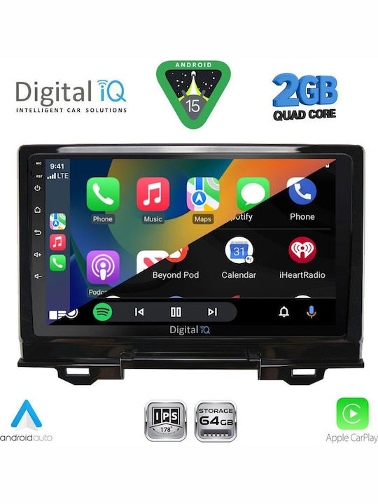 Digital IQ Автомобилна Аудио Система (Блутут/USB/WiFi/GPS/Apple-Carplay/Android-Auto) с Тъчскрийн 9"