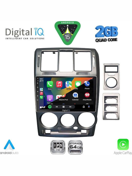 Digital IQ Car Audio System for Hyundai Getz 2002-2011 (Bluetooth/USB/WiFi/GPS/Apple-Carplay/Android-Auto) with Touch Screen 9"