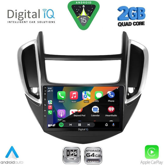 Digital IQ Car Audio System for Chevrolet Trax 2014-2022 (Bluetooth/USB/WiFi/GPS/Apple-Carplay/Android-Auto) with Touch Screen 9"