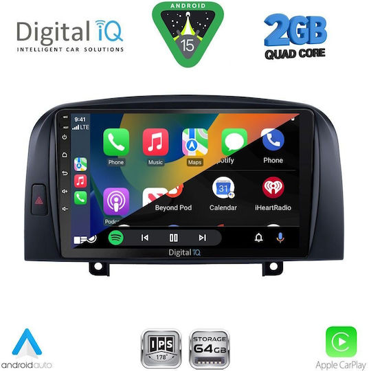 Digital IQ Ηχοσύστημα Αυτοκινήτου για Hyundai Sonata 2006-2009 (Bluetooth/USB/WiFi/GPS/Apple-Carplay/Android-Auto) με Οθόνη Αφής 9"