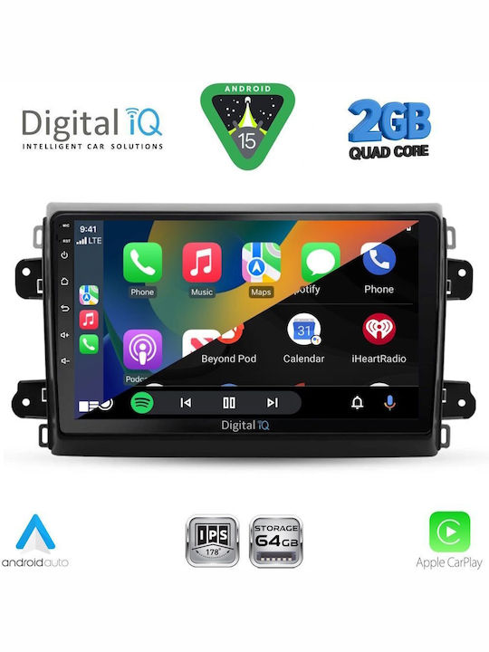 Digital IQ Car Audio System for Fiat Ducato 2021 (Bluetooth/USB/WiFi/GPS/Apple-Carplay/Android-Auto) with Touch Screen 9"
