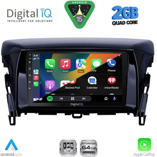 Digital IQ Ηχοσύστημα Αυτοκινήτου για Mitsubishi Eclipse Cross 2018 (Bluetooth/USB/WiFi/GPS/Apple-Carplay/Android-Auto) με Οθόνη Αφής 9"