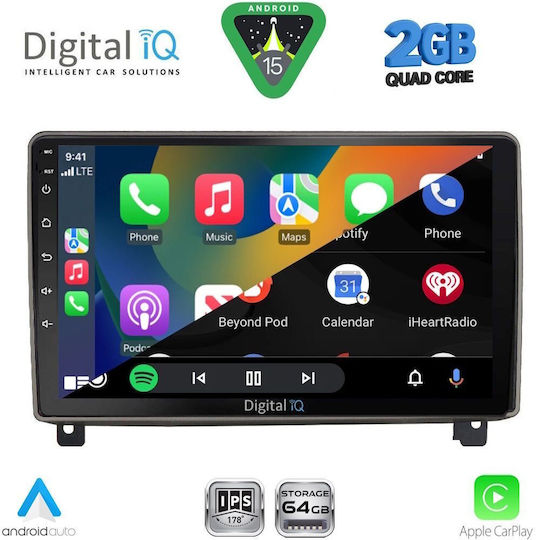 Digital IQ Ηχοσύστημα Αυτοκινήτου για Peugeot 407 2004-2011 (Bluetooth/USB/WiFi/GPS/Apple-Carplay/Android-Auto) με Οθόνη Αφής 9"