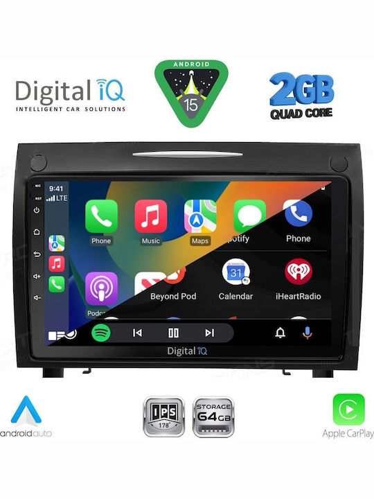 Digital IQ Car Audio System for Mercedes-Benz SLK 2004-2010 (Bluetooth/USB/WiFi/GPS/Apple-Carplay/Android-Auto) with Touch Screen 9"