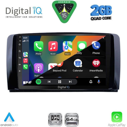 Digital IQ Ηχοσύστημα Αυτοκινήτου για Mercedes-Benz R-Class 2006-2015 (Bluetooth/USB/WiFi/GPS/Apple-Carplay/Android-Auto) με Οθόνη Αφής 9"