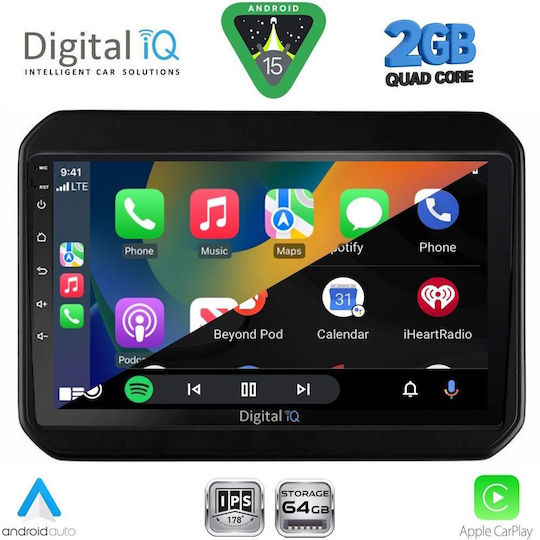 Digital IQ Ηχοσύστημα Αυτοκινήτου για Suzuki Ignis 2016 (Bluetooth/USB/WiFi/GPS/Apple-Carplay/Android-Auto) με Οθόνη Αφής 9"