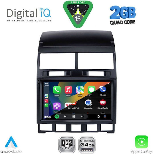 Digital IQ Ηχοσύστημα Αυτοκινήτου για Volkswagen Touareg 2003-2011 (Bluetooth/USB/WiFi/GPS/Apple-Carplay/Android-Auto) με Οθόνη Αφής 9"