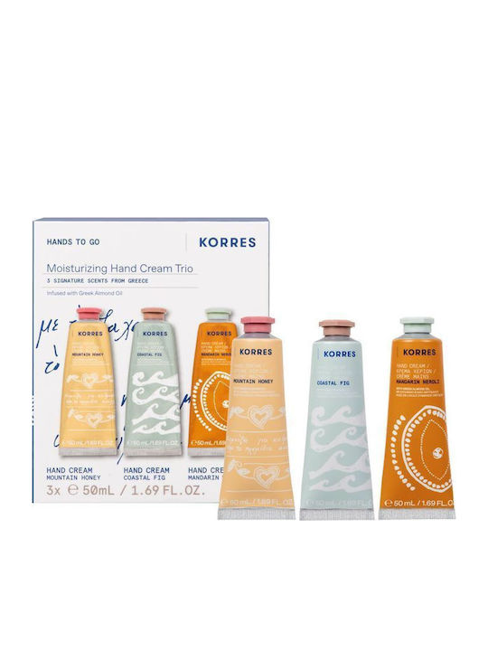 Korres Hand Cream Trio Комплект за грижа за кожата за Хидратация 3бр