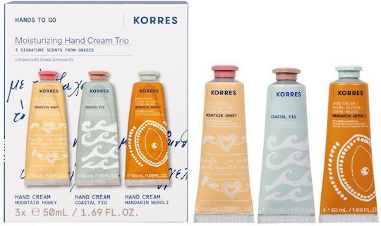 Korres Hand Cream Trio Skin Care Set for Moisturizing 3pcs