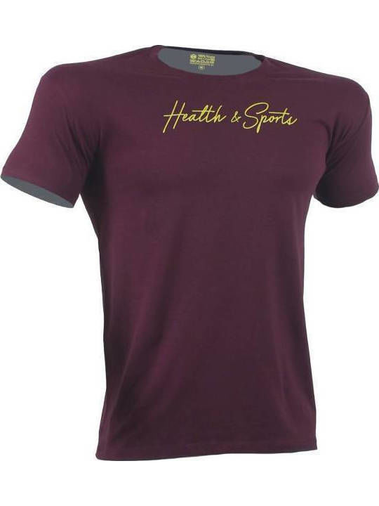 T-shirt Μπορντό, Κίτρινο