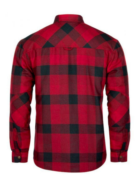 Дълъг ръкав Риза Каре Red/black