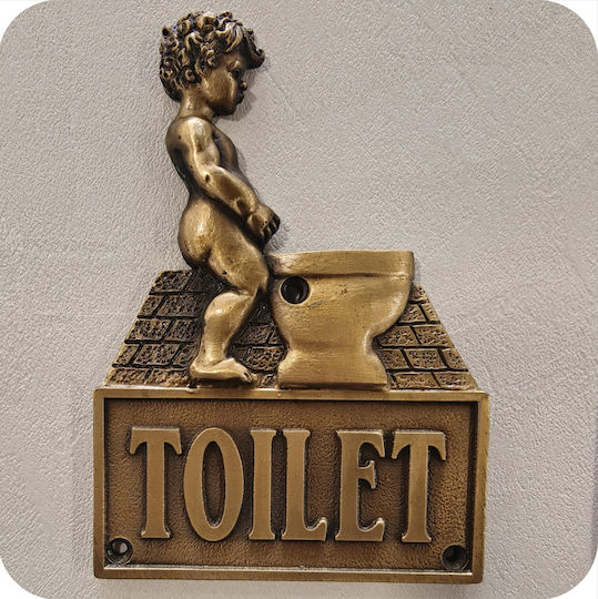Μεταλλική Ένδειξη Wc Σετ Άνδρα – Γυναίκα Αντικέ 9×13cm