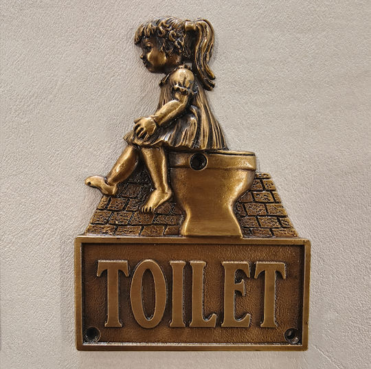Μεταλλική Ένδειξη Wc Σετ Άνδρα – Γυναίκα Αντικέ 9×13cm
