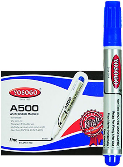 Justnote Μαρκαδόροι Πίνακα Μπλε 2.5mm Σετ 12τμχ