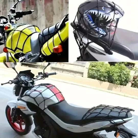 Motorcycle Luggage Net Zola 30 X 30 Cm 6 Hooks Multifunctional Black