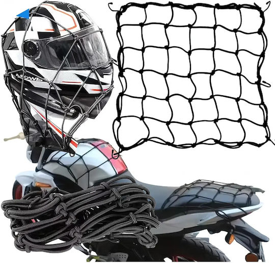 Motorcycle Luggage Net Zola 30 X 30 Cm 6 Hooks Multifunctional Black