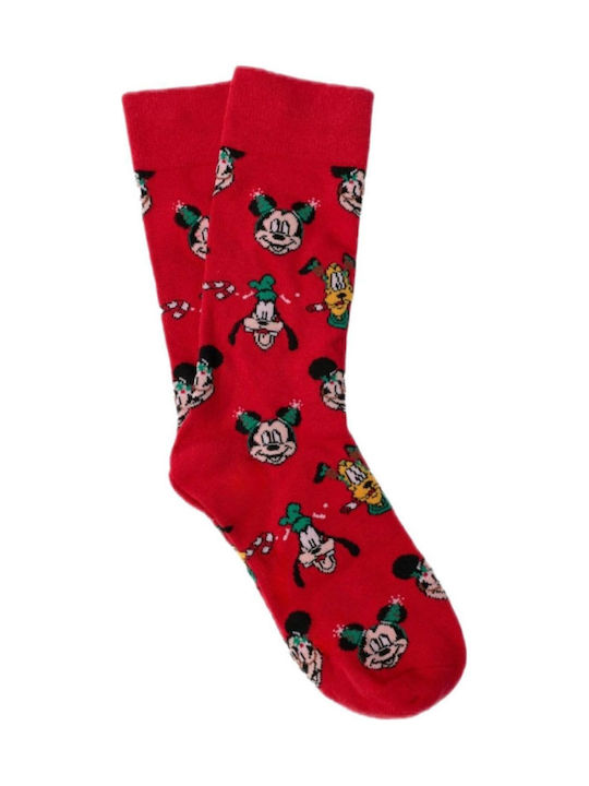 Disney Christmas Socks Red