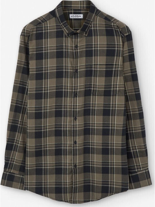 Langärmlig Hemd Khaki