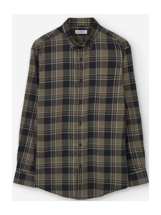 Langärmlig Hemd Khaki