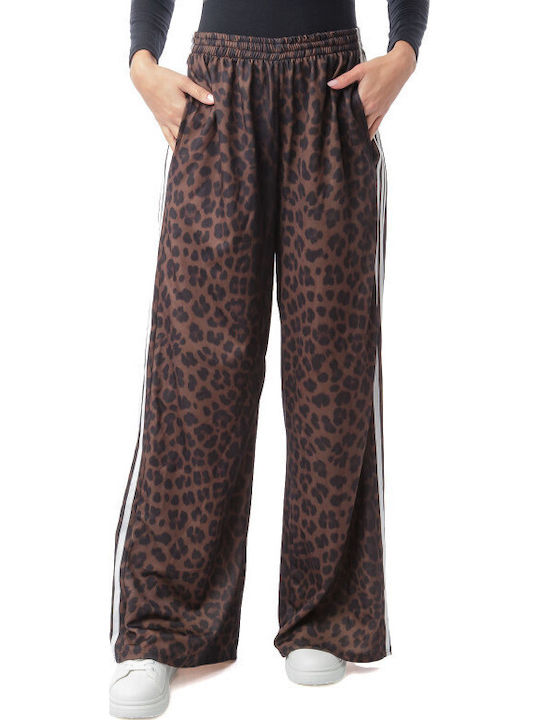 Wide Pantaloons Animal Print Stripes