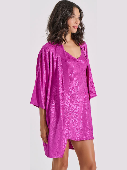 Milena by Paris Winter Women's Robe Magenta