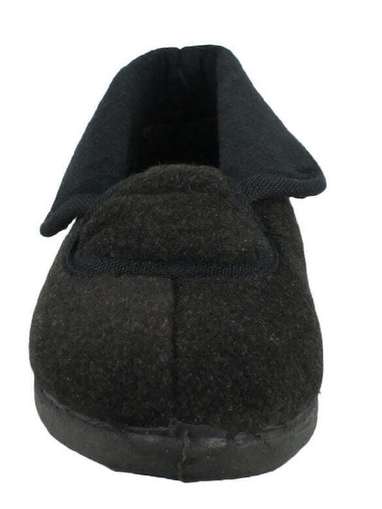 Winter Women's Slippers with Fur Black