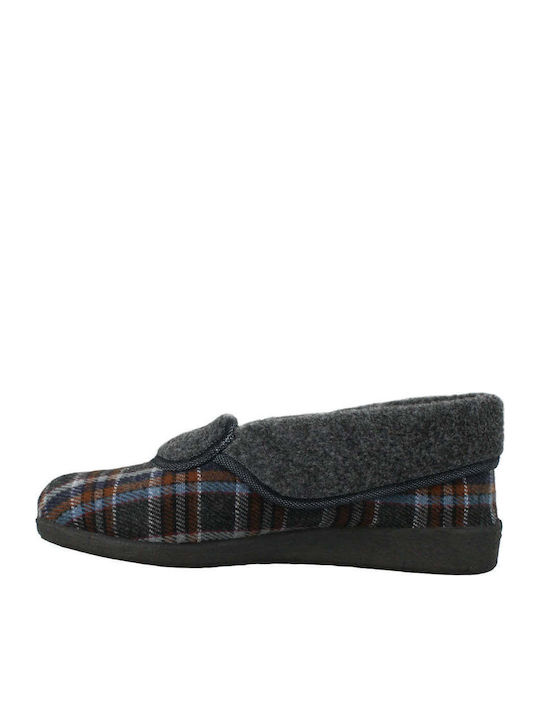 Winter Women's Slippers with Fur Gray