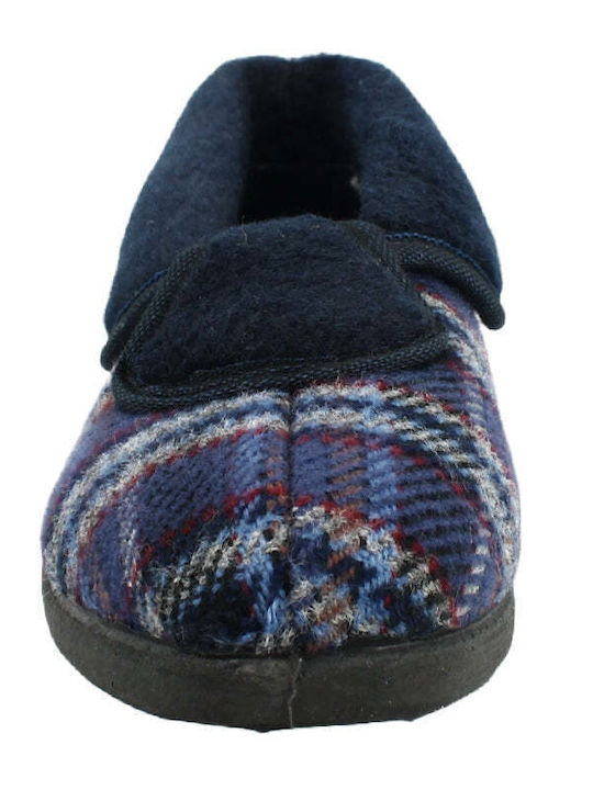 Winter Women's Slippers with Fur Blue