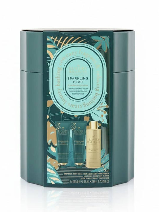 The Luxury Bathing Company Sparkling Pear and Nectarine Blossom Skin Care Set for Body Cleaning 4pcs