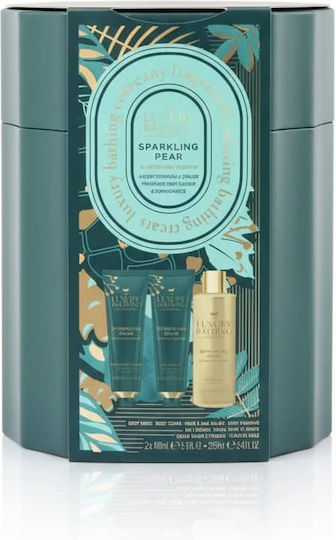 The Luxury Bathing Company Sparkling Pear and Nectarine Blossom Σετ Περιποίησης για Καθαρισμό Σώματος 4τμχ