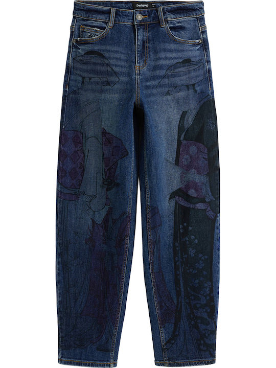 Ψηλόμεσο Γυναικείο Jean Παντελόνι σε Boyfriend Εφαρμογή Denim