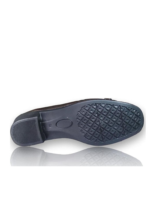 Pumps mit Chunky flachem Absatz Silber