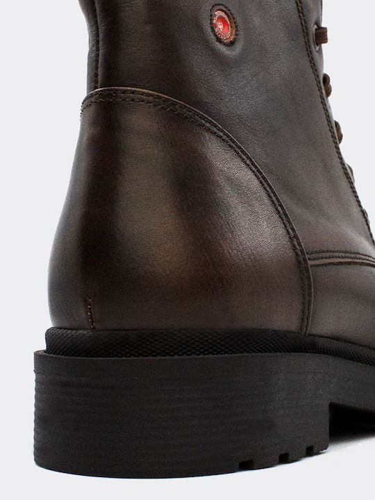 Leder Stiefeletten Damen Braun