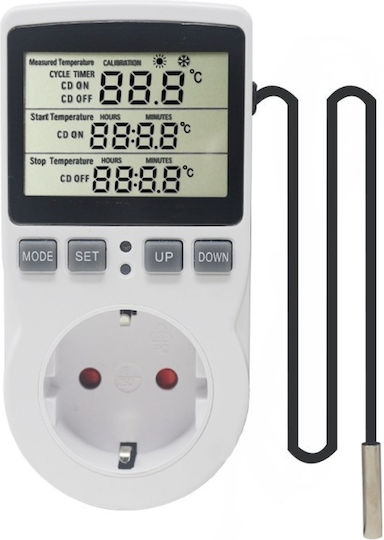 3M Techstar Kt3100 Ψηφιακός Χρονοδιακόπτης Πρίζας με Δυνατότητα Αντίστροφης Μέτρησης