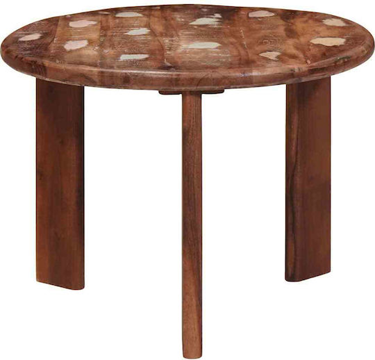 Masă Laterală Rotundă Din Lemn Multicolor 2 Buc M50xL50xÎ40cm