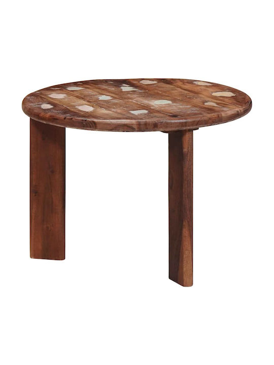 Masă Laterală Rotundă Din Lemn Multicolor 2 Buc M50xL50xÎ40cm