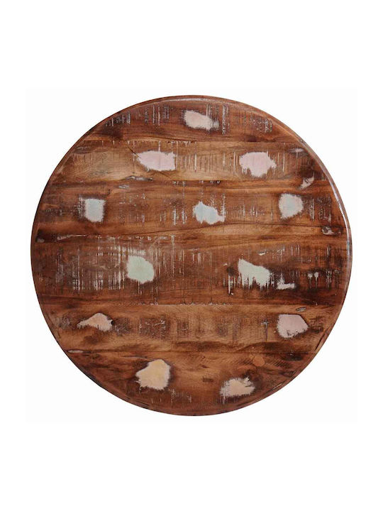 Round Side Table Wooden Multicolour 3 Pieces M54xW54xH40cm