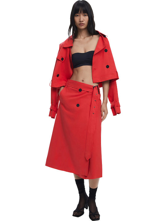 Femeie Multi Red Trenci