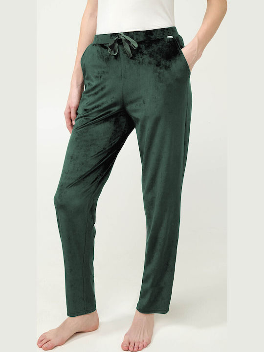 Παντελόνι Φόρμας Βελουτέ Green Teal