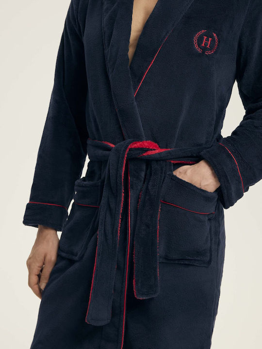Henderson Winter Herren-Robe Blau