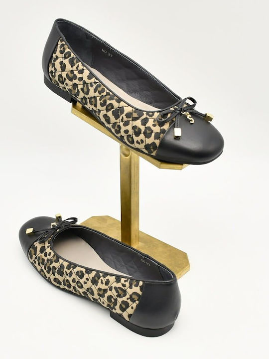 Leather Ballerinas Black