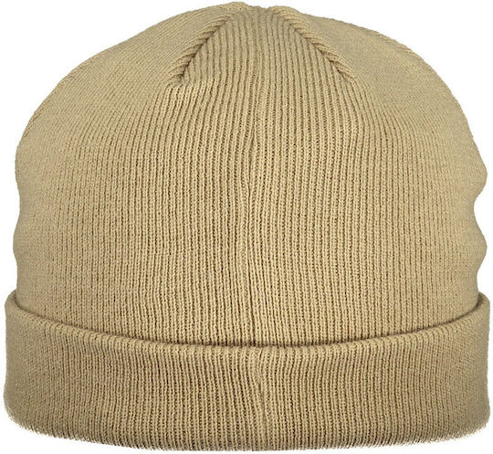 Beanie Ανδρικός Σκούφος Πλεκτός σε Μπεζ χρώμα