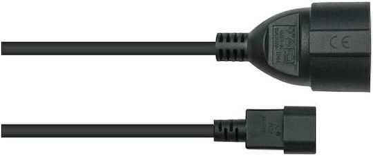 Kabelmeister IEC C14 - Schuko Kabel 0.5m Schwarz (SK1402-S005)