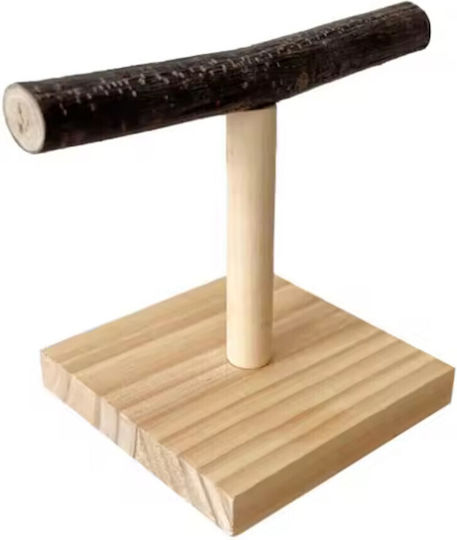 Vogelkäfig-Zubehör Stand für Papageien Naturholz 15cm